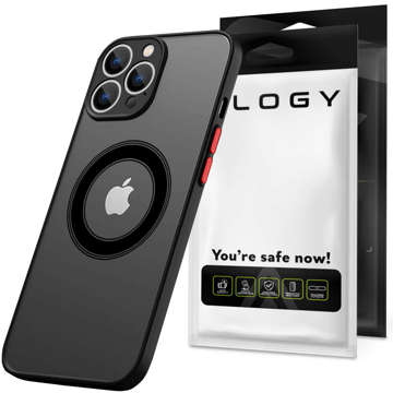 Чохол для Apple iPhone 14 Pro Alogy Hybrid Mag Case for MagSafe із захистом камери Матове чорне скло