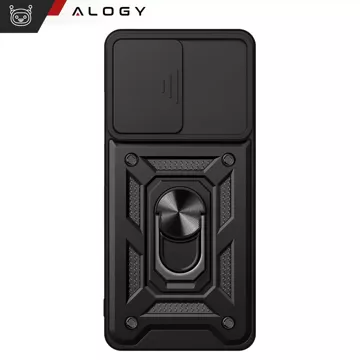 Чохол для Apple iPhone 16 броньований Slide Case Ring корпус захист камери Camshield Alogy чорний