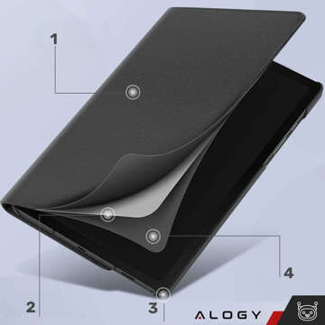 Чохол для Lenovo Tab M10 Plus 10.6 2022 3gen 3gen TB128XU TB125FU Case 360 ​​​​Rotatable Alogy Black Glass