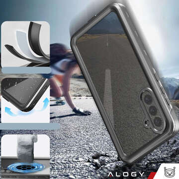 Чохол для Samsung Galaxy A35 5G Armored Waterproof IP68 360 Armor Case Built-in Glass Alogy Black