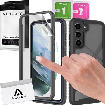 Чохол для Samsung Galaxy S23 FE броньована кришка гідрогелева плівка Case Defense 360 ​​​​Pro Alogy black