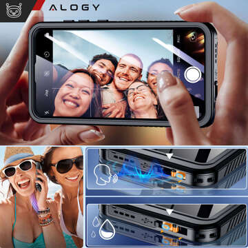 Чохол для Samsung Galaxy S24 Armored Waterproof IP68 360 Armor Case з вбудованим склом Alogy black