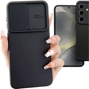 Чохол для Samsung Galaxy S24 Plus броньований корпус захист камера кришка Slide Camshield Case Alogy чорний