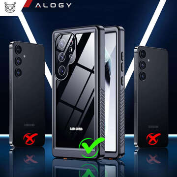 Чохол для Samsung Galaxy S24 Ultra Armored Waterproof IP68 360 Armor Case for Mag Safe Alogy чорний