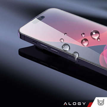 Чохол для iPhone 14 комплект 4 скла 5в1 броньовані 360 Alogy Hybrid 2х скло екрану 2х лінза чорні-прозорі