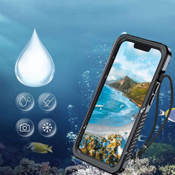 Чохол для iPhone 14 Waterproof Armored 360 Case Hybrid Camera Lens Protection IP68 Waterproof Black