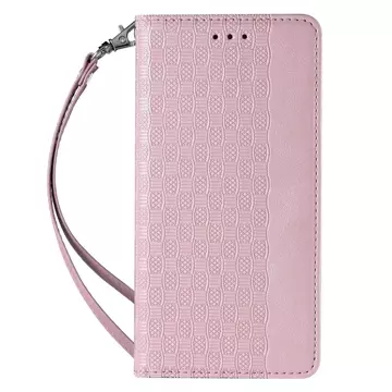 Чохол з магнітним ремінцем для Samsung Galaxy S22 Ultra Pouch Wallet mini Lanyard Pendant Pink