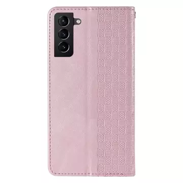 Чохол з магнітним ремінцем для Samsung Galaxy S22 Ultra Pouch Wallet mini Lanyard Pendant Pink