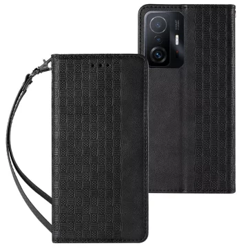 Чохол з магнітним ремінцем для Xiaomi Redmi Note 11 Pro Pouch Wallet Mini Lanyard Pendant Black