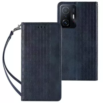 Чохол з магнітним ремінцем для Xiaomi Redmi Note 11 Pro Pouch Wallet Mini Lanyard Pendant Blue