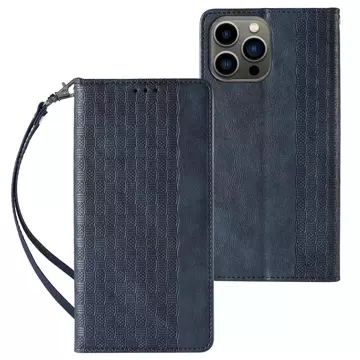 Чохол з магнітним ремінцем для iPhone 13 Pro Max Pouch Wallet Mini Lanyard Pendant Blue