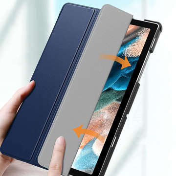 Чохол-книжка Alogy для Samsung Galaxy Tab A8 2021 SM-X200 / SM-X205 Темно-синє скло