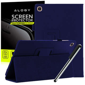 Чохол Alogy Cover Stand для Samsung Galaxy Tab A7 T500 Темно-синій фольгований стилус