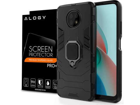 Чохол Alogy Stand Ring Armor для Xiaomi Redmi Note 9T / 9T 5G black Glass