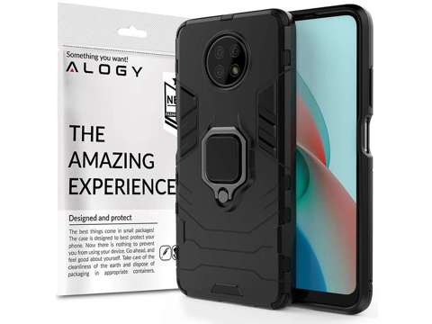 Чохол Alogy Stand Ring Armor для Xiaomi Redmi Note 9T / 9T 5G black Glass