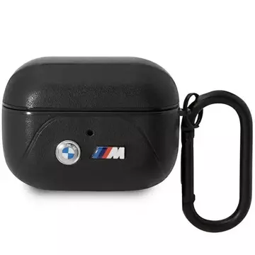 Чохол BMW BMAP22PVTK для AirPods Pro cover black/black Leather Curved Line