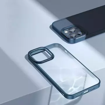 Чохол Baseus Crystal Phone Case Armored Case для iPhone 13 Pro Max with Gel Frame Blue (ARJT000803)