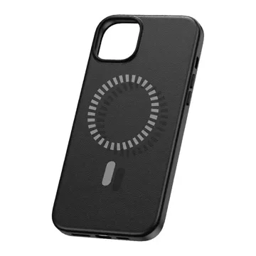 Чохол Baseus Fauxther Series Magnetic для iPhone 15 Pro (чорний)