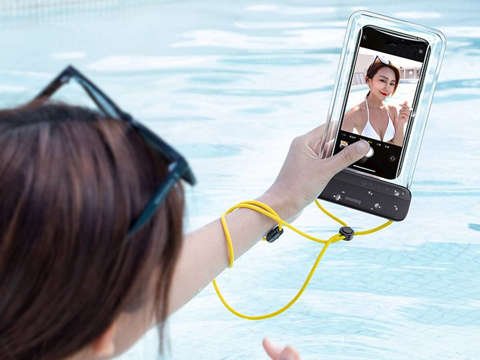 Чохол Baseus Waterproof для телефону 7.2'' IPX8 Чорно-жовтий