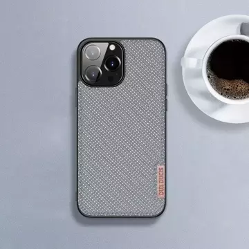 Чохол Dux Ducis Fino покритий нейлоновим матеріалом iPhone 13 Pro Max сірий