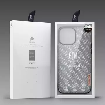Чохол Dux Ducis Fino покритий нейлоновим матеріалом iPhone 13 Pro Max сірий