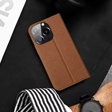 Чохол Dux Ducis Skin X2 для iPhone 14 Pro з магнітним клапаном коричневий