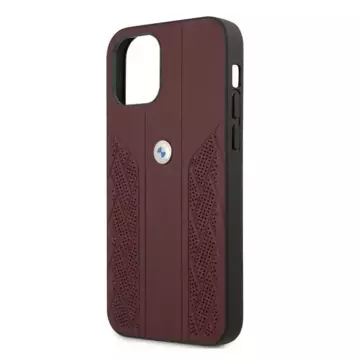 Чохол Etui BMW BMHCP12MRSPPR для Apple iPhone 12/ 12 Pro 6,1" Hardcase Leather Curve Perforate