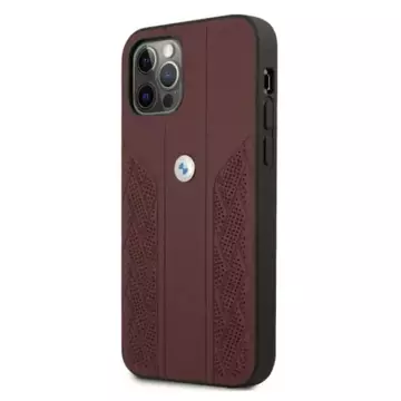 Чохол Etui BMW BMHCP12MRSPPR для Apple iPhone 12/ 12 Pro 6,1" Hardcase Leather Curve Perforate