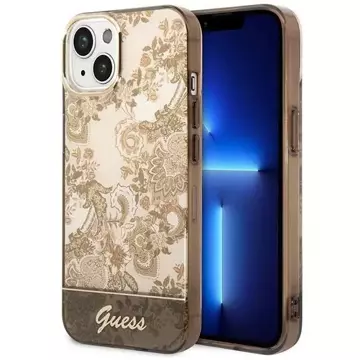 Чохол Etui Guess GUHCP14SHGPLHC для Apple iPhone 14 6,1" Porcelain Hardcase кольору охри