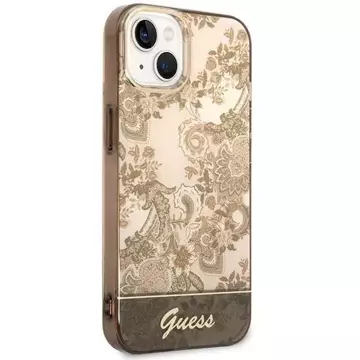 Чохол Etui Guess GUHCP14SHGPLHC для Apple iPhone 14 6,1" Porcelain Hardcase кольору охри