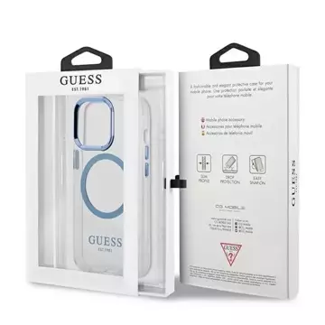 Чохол Etui Guess GUHMP13LHTRMB для iPhone 13 Pro / 13 6,1" Hard Case Metal Outline Magsafe