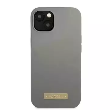 Чохол Etui Guess GUHMP13SSPLG для iPhone 13 mini 5,4" szary/grey Hard Case Silicone Logo Plate MagSafe