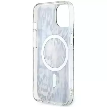 Чохол Etui Guess GUHMP14SHLEOPWB для iPhone 14 6.1" Leopard MagSafe