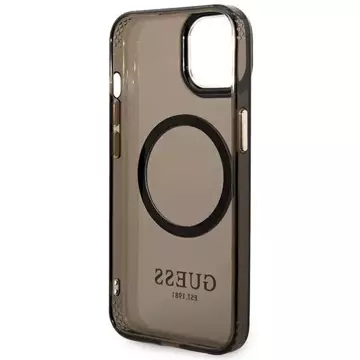 Чохол Etui Guess GUHMP14SHTCMK до Apple iPhone 14 6,1" czarny/black Gold Outline Translucent MagSafe