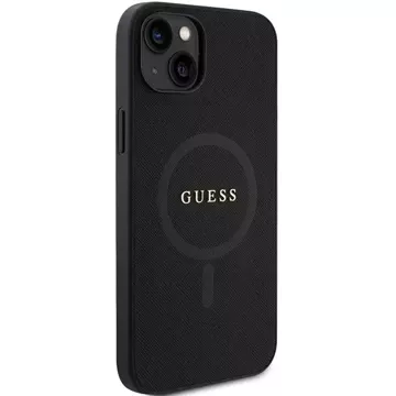 Чохол Etui Guess GUHMP15MPSAHMCK для iPhone 15 Plus 6.7" Saffiano MagSafe чорний/чорний