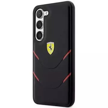 Чохол Ferrari для Samsung Galasy S23 Plus HardCase Hot Stamp Lines чорний