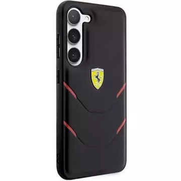 Чохол Ferrari для Samsung Galasy S23 Plus HardCase Hot Stamp Lines чорний