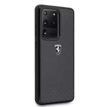 Чохол Ferrari Hardcase для Samsung Galaxy S20 Ultra чорний/чорний Carbon Heritage