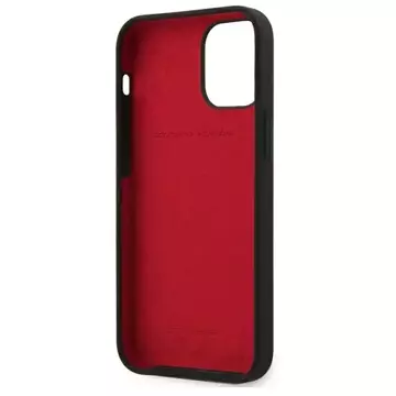 Чохол Ferrari iPhone 12 mini 5.4" чорний/чорний жорсткий чохол On Track Silicone