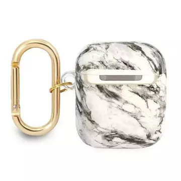 Чохол Guess GUA2HCHMAG для навушників AirPods szary/сірий Marble Strap Collection