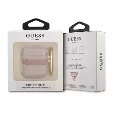 Чохол Guess GUA2HHTSP AirPods różowy/рожевий ремінець Колекція