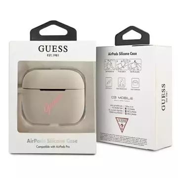 Чохол Guess GUACAPLSVSGP AirPods Pro сіро-рожевий / сіро-рожевий Silicone Vintage