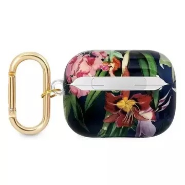 Чохол Guess GUAPHHFLB AirPods Pro Niebieski/blue Flower Strap Collection