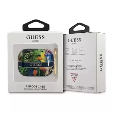 Чохол Guess GUAPHHFLB AirPods Pro Niebieski/blue Flower Strap Collection