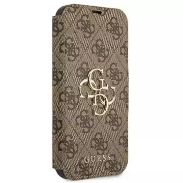 Чохол Guess GUBKP13L4GMGBR для Apple iPhone 13 Pro / 13 6.1" коричневий/коричневий книжка 4G Big Metal Logo