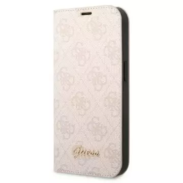 Чохол Guess GUBKP14SHG4SHP для Apple iPhone 14 6.1" рожевий/рожевий книжка 4G Vintage Gold Logo