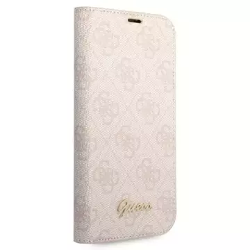 Чохол Guess GUBKP14XHG4SHP для Apple iPhone 14 Pro Max 6.7" pink/pink book 4G Vintage Gold Logo