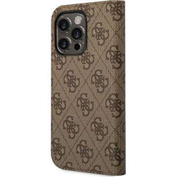 Чохол Guess GUBKP14XHG4SHW для Apple iPhone 14 Pro Max 6.7" коричневий/коричневий книжка 4G Vintage Gold Logo