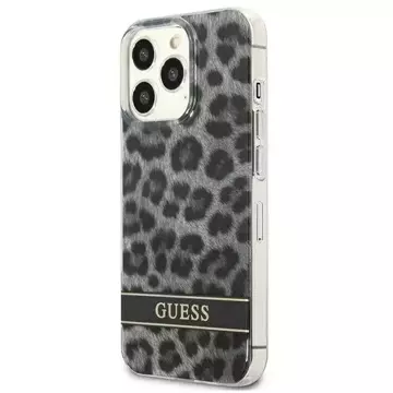 Чохол Guess GUHCP13LHSLEOK iPhone 13 Pro / 13 6,1" szary/сірий Leopard