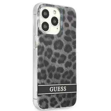 Чохол Guess GUHCP13LHSLEOK iPhone 13 Pro / 13 6,1" szary/сірий Leopard